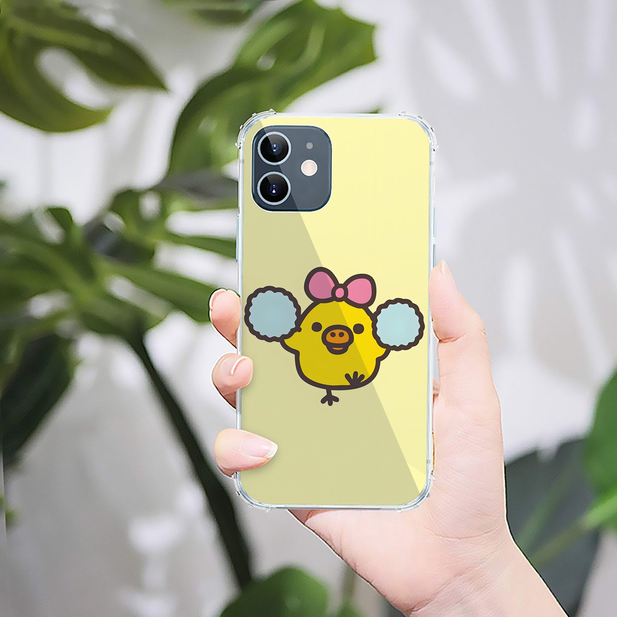 （画像用） リラックマ リラックマ キイロイトリ Rilakkuma Korilakkuma Kiiroitori 【iPhone 12シリーズ対応】透明スマホケース（クリアソフトケース）